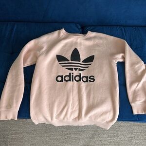 Adidas light pink oversized crewneck (size M)